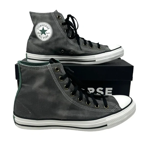 Converse Chuck Taylor Canvas Gray High Sneakers Skate Shoes Men's Size A06586C - Picture 2 of 10